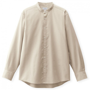 バンドカラー長袖シャツ