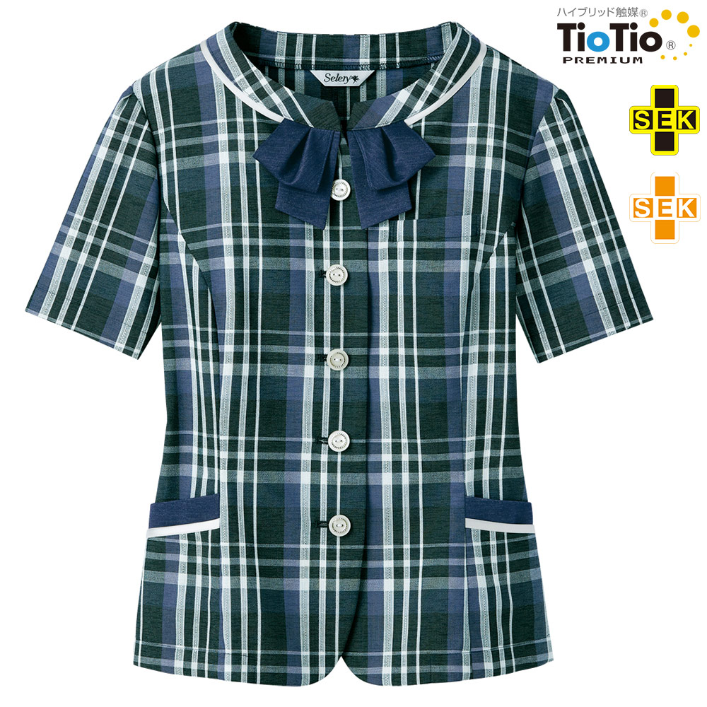 事務服 オーバーブラウス S セロリー の通販 事務コレ