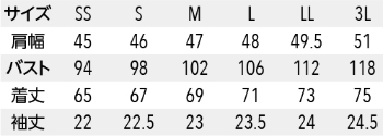 サイズ表