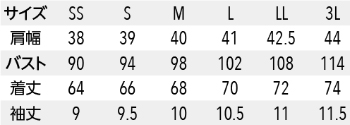 サイズ表