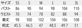 サイズ表