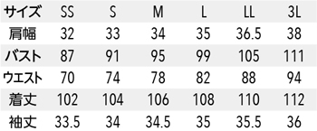 サイズ表