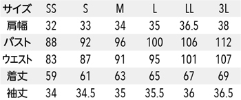 サイズ表
