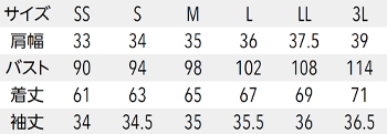 サイズ表