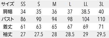 サイズ表