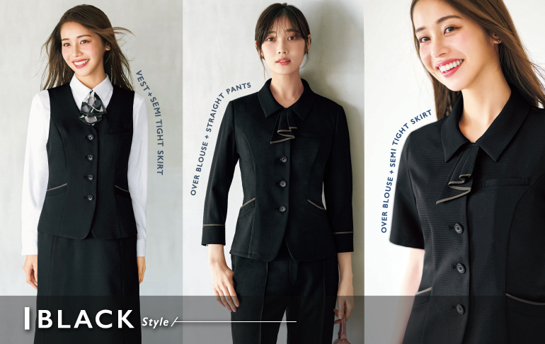 カーシー enjoy 事務服 ブリリアンシャドーチェック コーデ画像