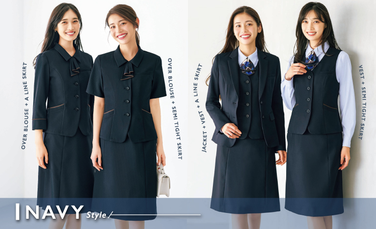 カーシー enjoy 事務服 ブリリアンシャドーチェック コーデ画像