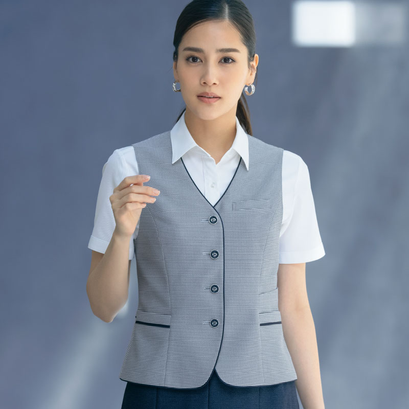 事務服 S-04572 ベスト セロリー