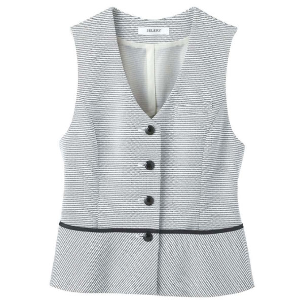 事務服 S-03790 ベスト（シングル） セロリー