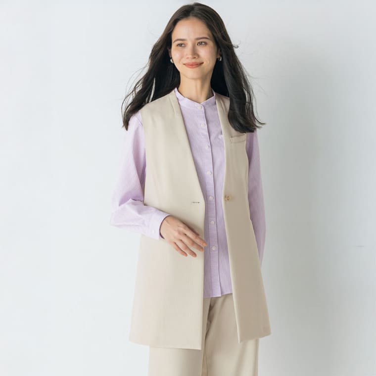 JANE PACKERコラボ 制菌事務服 S-70304 セロリー