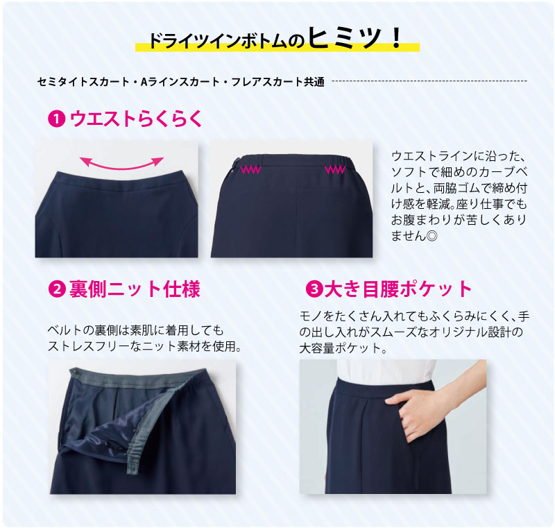 ドライツイン 商品の特徴画像（ドライツインのヒミツ！） 事務服