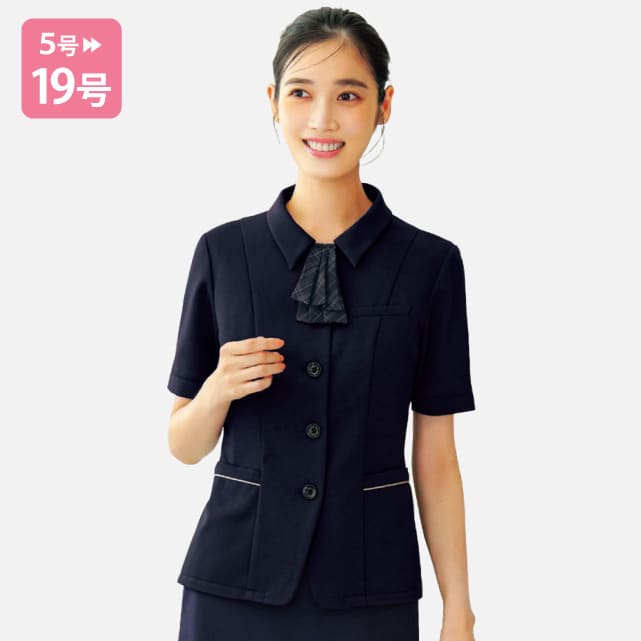 ESA1023 半袖オーバーブラウス 事務服