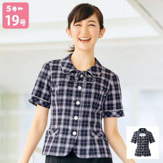 HCL6160 半袖オーバーブラウス 事務服