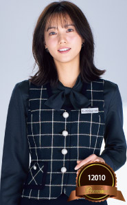 EN JOIE(アンジョア) チェック柄ワンピース 赤いフラワーモチーフ付き チェック 赤 お嬢様 花柄 ワンピース ワンピース ベージュ 赤
